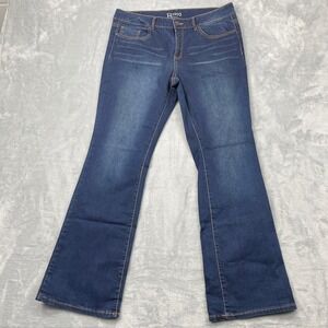 Roebuck Bootcut Jeans Women's Size 14 Dark Wash Blue Stretch Denim Flared